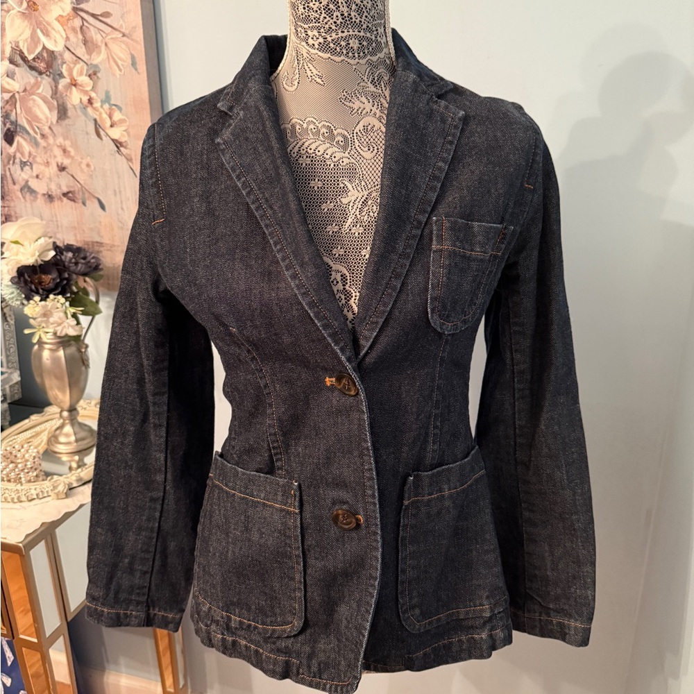 GAP Denim Blazer Classic Tailored Design